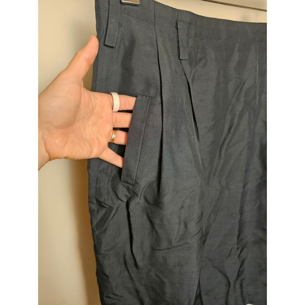 Linda Allard 100% Silk Forrest Green Women's Skirt - Picture 8 of 9